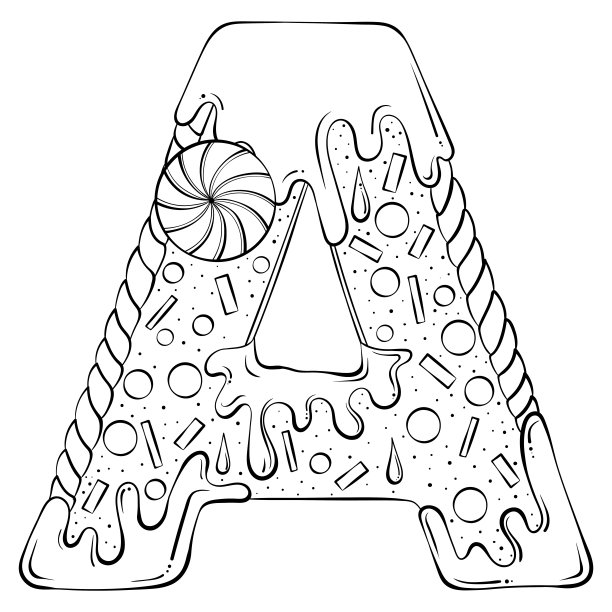 字母姜饼字母a图片下载