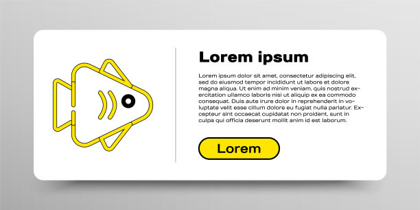 线鱼图标孤立在白色背景。色彩斑斓的轮廓的概念。向量图片下载