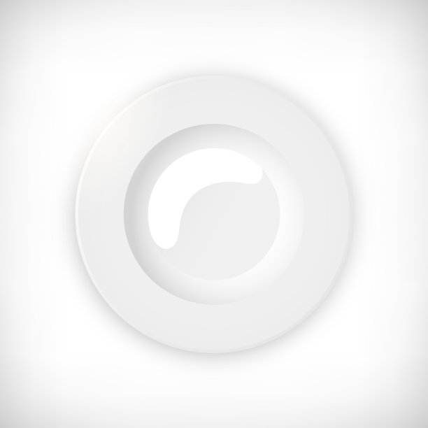 白色空圆汤盘。顶视图板孤立的小插图背景。网页设计元素。矢量插图。图片下载