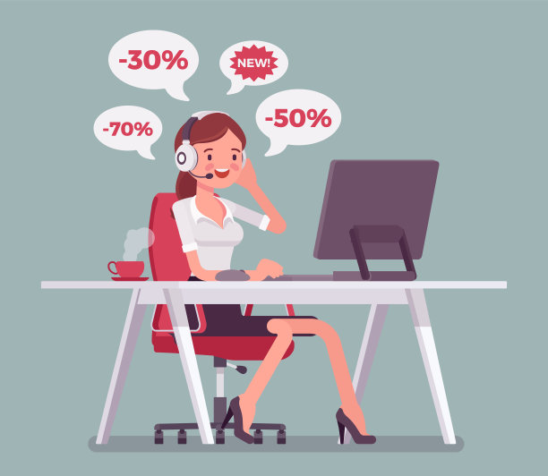 销售人员通过电话推销潜在客户图片下载