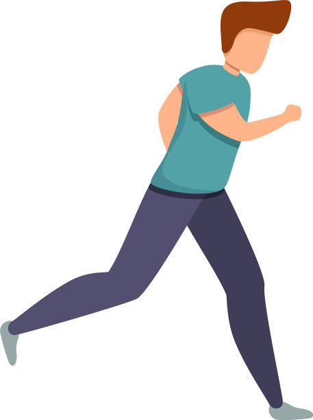 训练跑步图标卡通风格图片下载