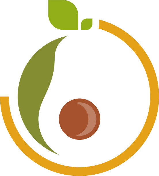 牛油果logo模板牛油果的一半图片下载