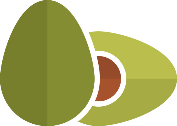 牛油果logo模板牛油果的一半图片下载