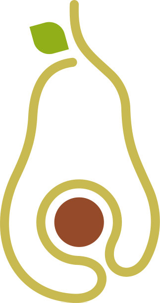 牛油果logo模板牛油果的一半图片下载