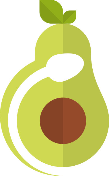 牛油果logo模板牛油果的一半图片下载