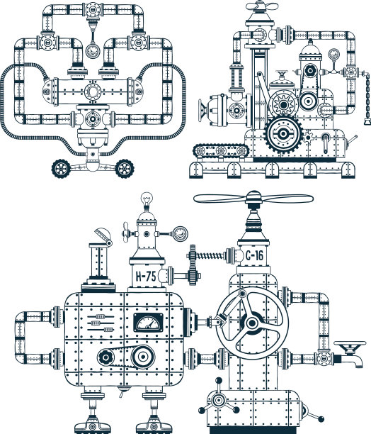 神奇的工业单色设备集图片下载
