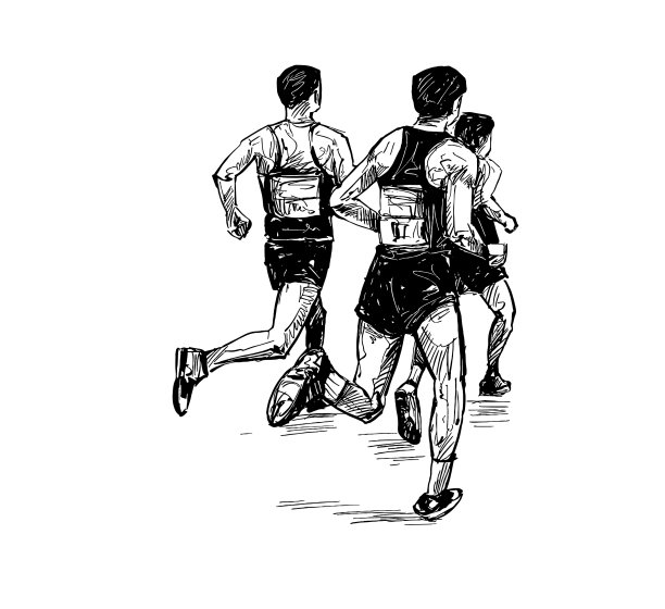 画的跑步比赛图片下载