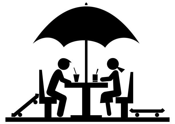 花园餐厅黑图片下载