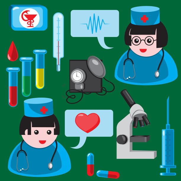 医疗图标设置医生和医疗设备上图片下载