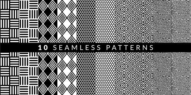 十种抽象几何图案集图片下载