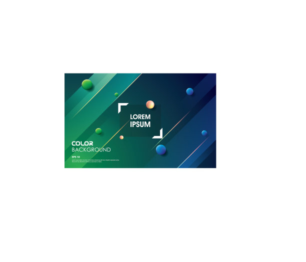 时尚的形状渐变颜色绿色元素设计图片下载