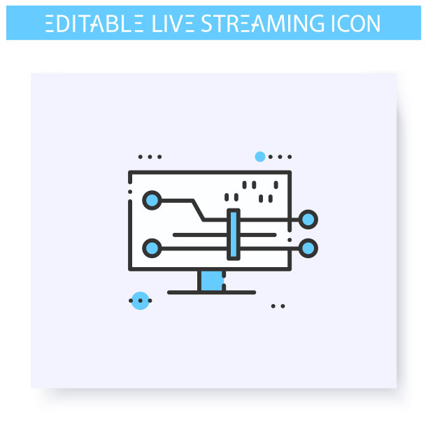 Web流数据线图标。可编辑的图片图片下载