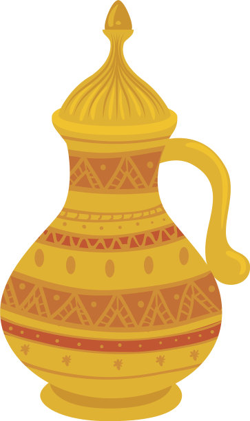 阿拉伯金茶壶传承了阿拉伯文化图片下载