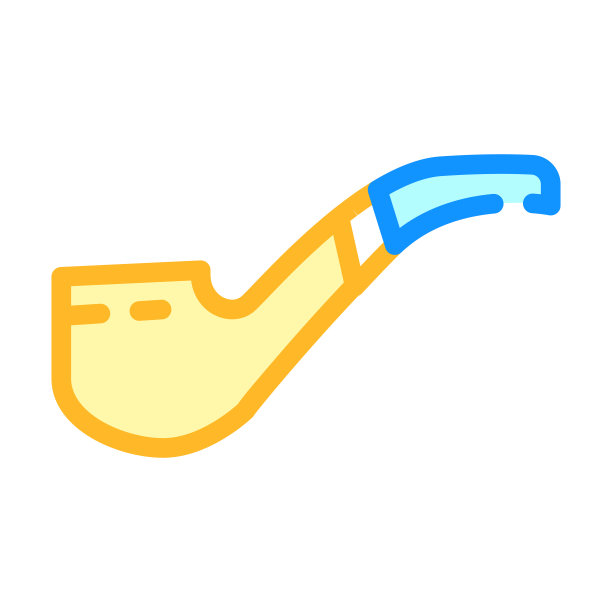 烟管颜色图标矢量插图图片下载