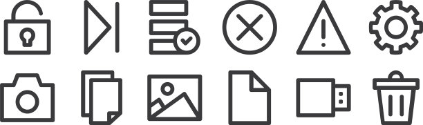 12设置线性用户界面图标薄图片下载