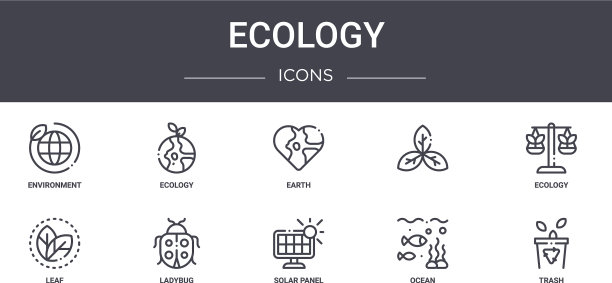 生态概念线图标集包含图标图片下载