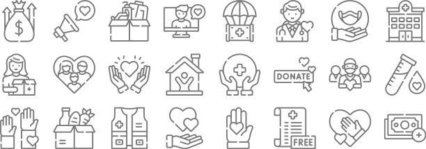 仁慈线图标线性集质量线集图片下载