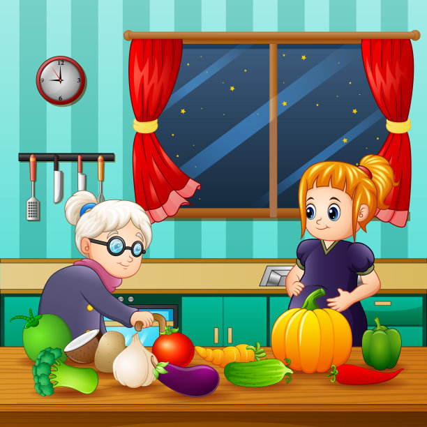 厨房里有个老太太和个孕妇图片下载