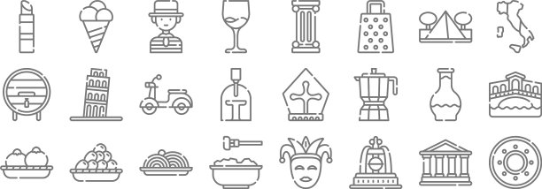 意大利线图标线集质量线集等图片下载