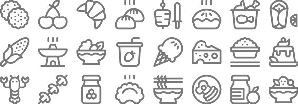 美食线图标线性设置质量线设置图片下载