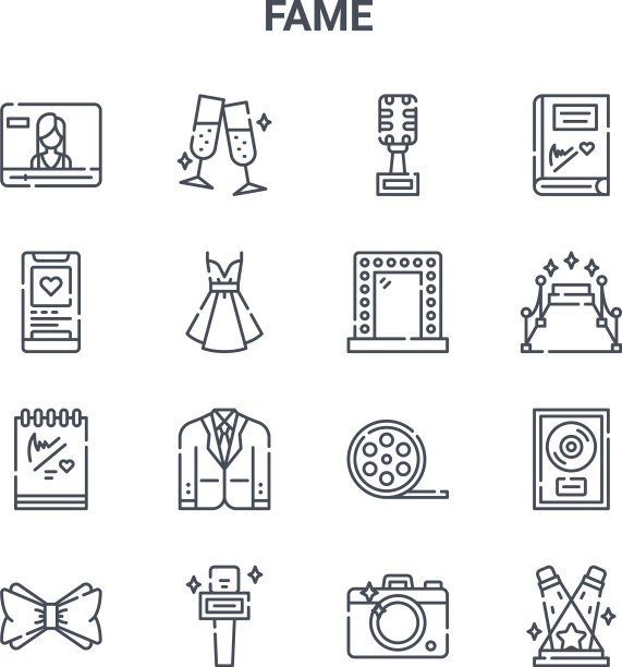 设置16名概念线图标64x64薄图片下载