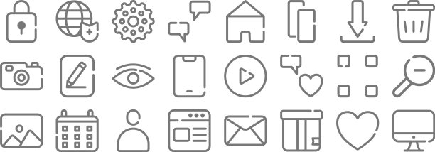 UI主线图标线性集质量线集图片下载