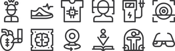 12套线性科技未来图标图片下载