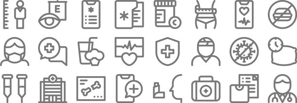 运行状况线图标线性集质量线集图片下载