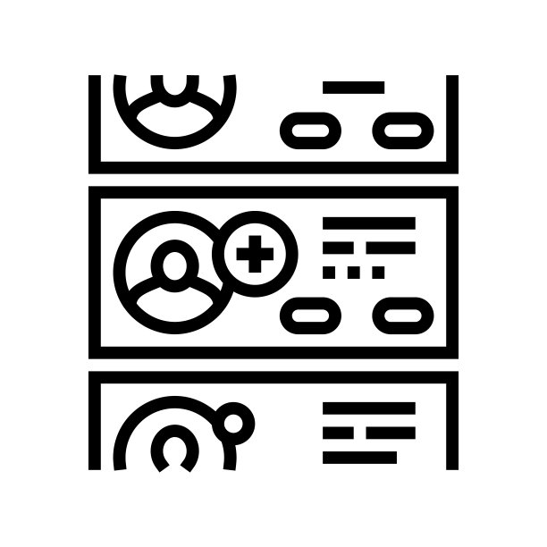 未来的朋友列表线图标矢量插图图片下载