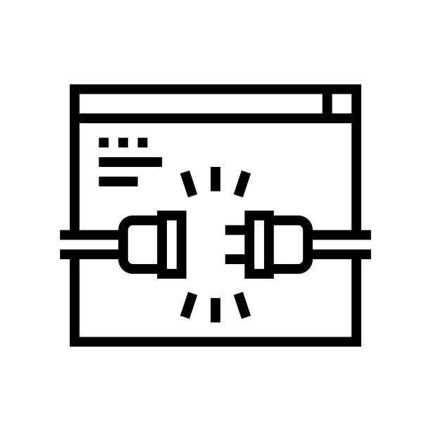 互联网电缆断开线图标矢量插图图片下载