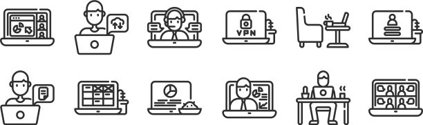 设置12个细轮廓图标，如视频聊天图片下载