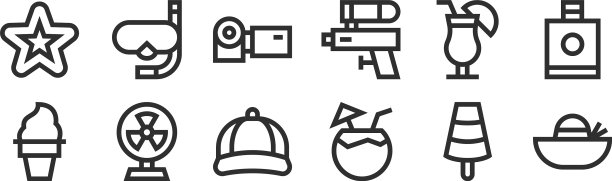 设置12瘦轮廓图标，如帕梅拉帽子图片下载