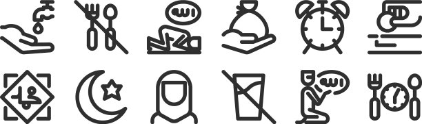 设置12个瘦轮廓图标，如禁食号图片下载