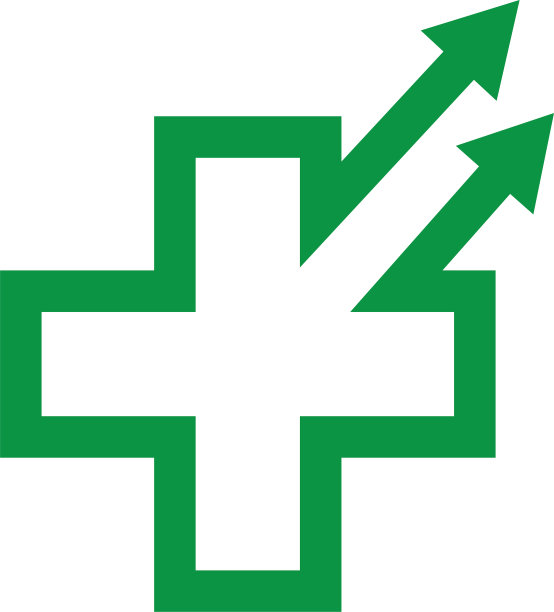 十字医疗箭头图标标志设计图片下载