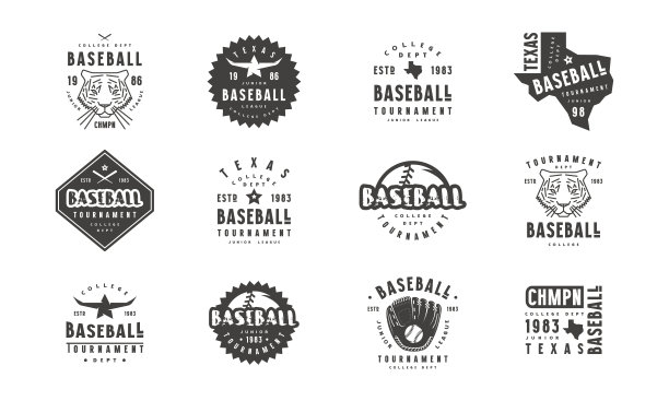 棒球队徽章套装图片下载