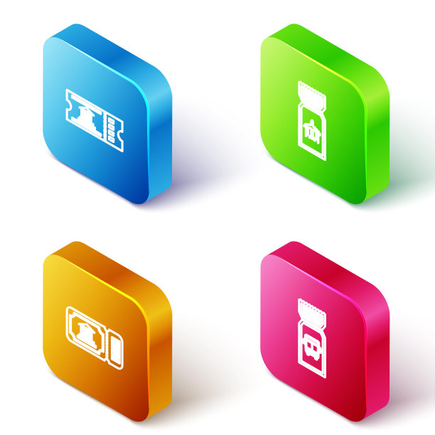 2.5D博物馆门票，航空公司，巴士图片下载