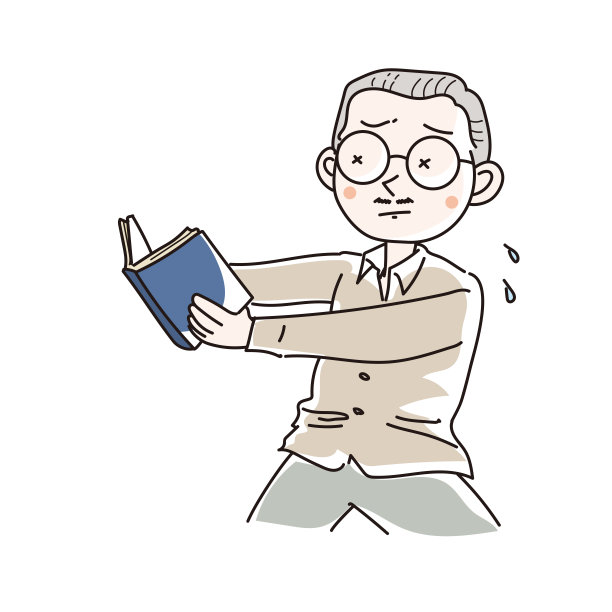 有老花眼的人，读书有困难图片下载