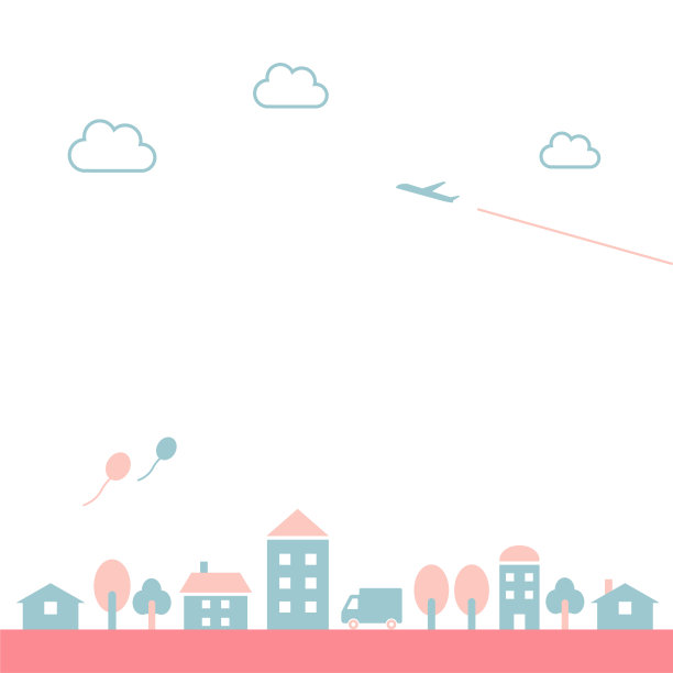 城市景观背景插图材料图片下载