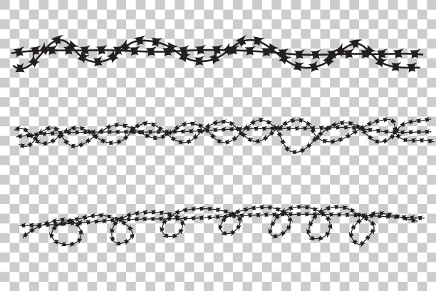 矢量剪影路障，铁丝网，示威或抗议的适当说明图片下载