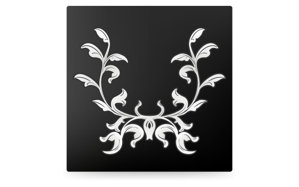 框架材料，豪华典雅的叶框架与梯度背景图片下载