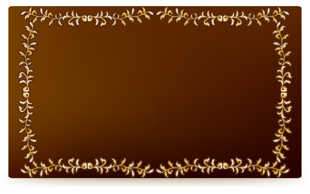 框架材料，豪华典雅的叶框架与梯度背景图片下载