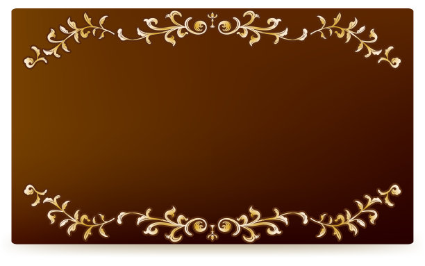 框架材料，豪华典雅的叶框架与梯度背景图片下载