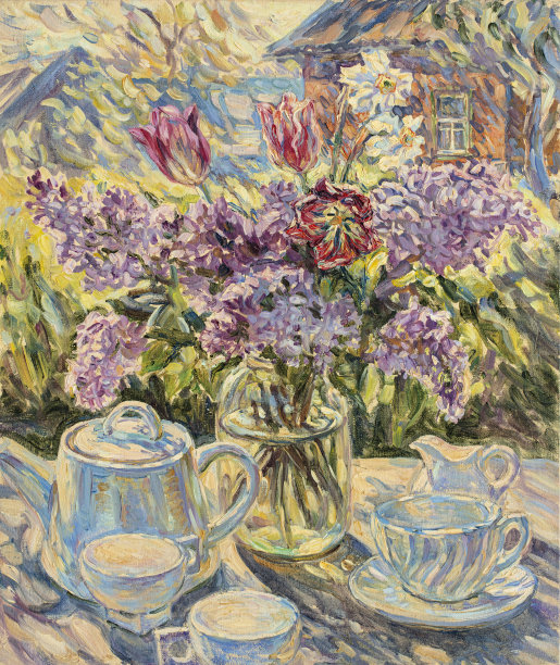 花，静物，油画，手工画图片下载