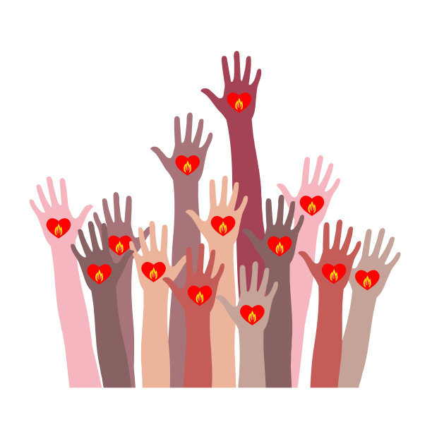 手拿着燃烧的蜡烛。手绘插图上的白色背景。图片下载