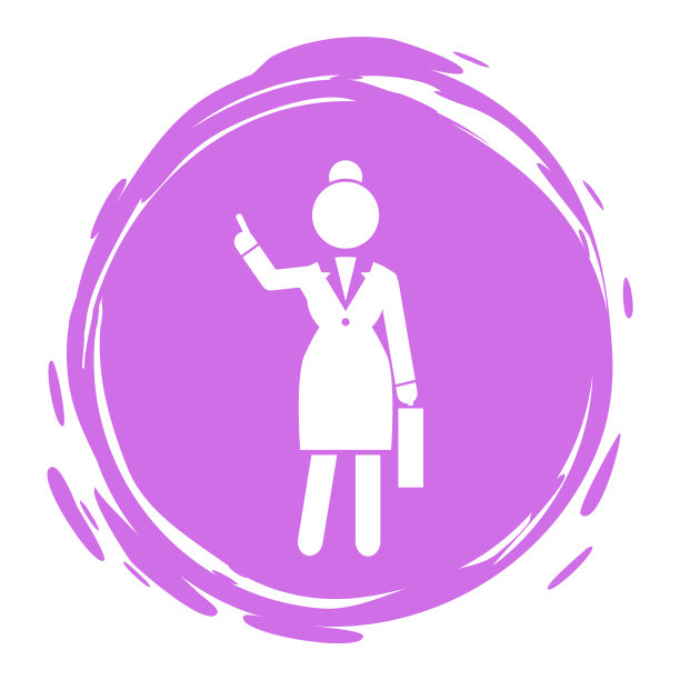 商务女士用手指指着什么东西图片下载