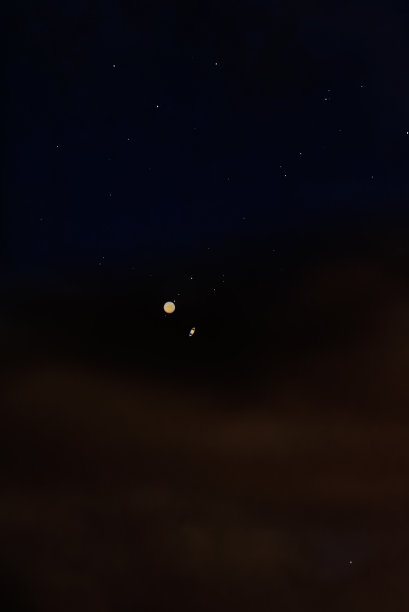 土星和木星的天文合相。图片下载