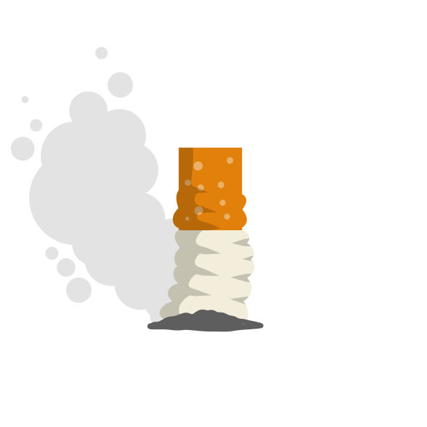 烟头。吸烟的坏习惯。小对象。图片下载