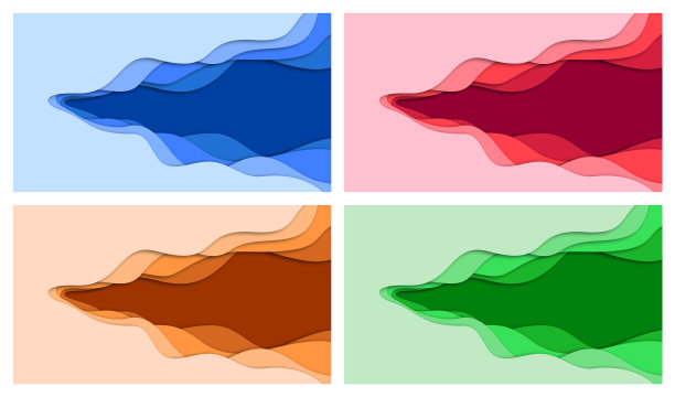 设置3d抽象背景和剪纸形状图片下载