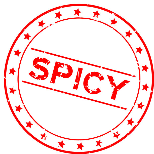 垃圾红辣字圆橡皮印章印章上图片下载