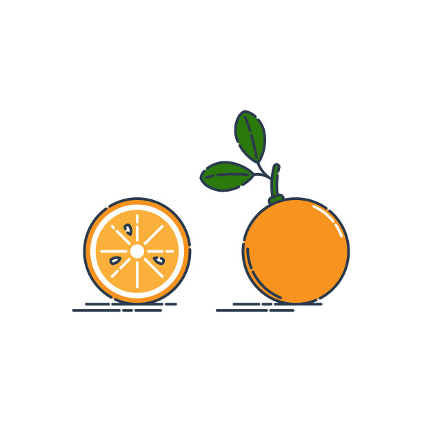 整个，切成两半的橙子或橘子水果图片下载